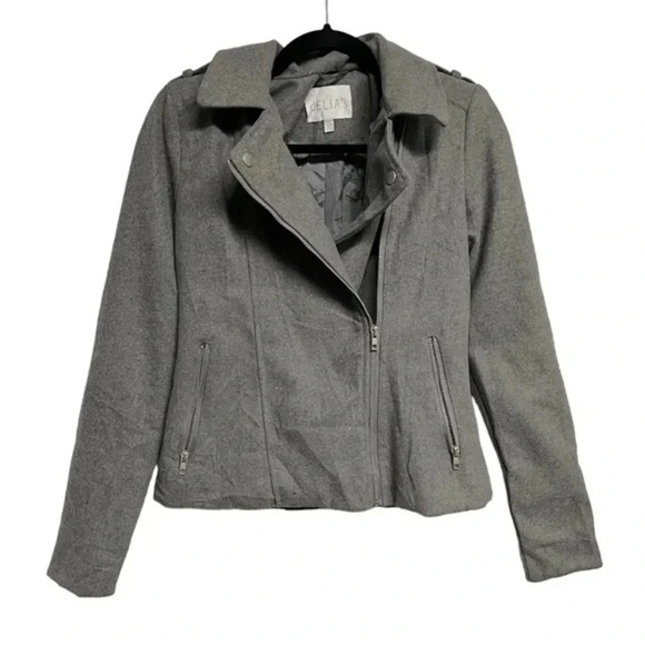 Delia's Grey Zip Up Coat - Picture 1 of 7